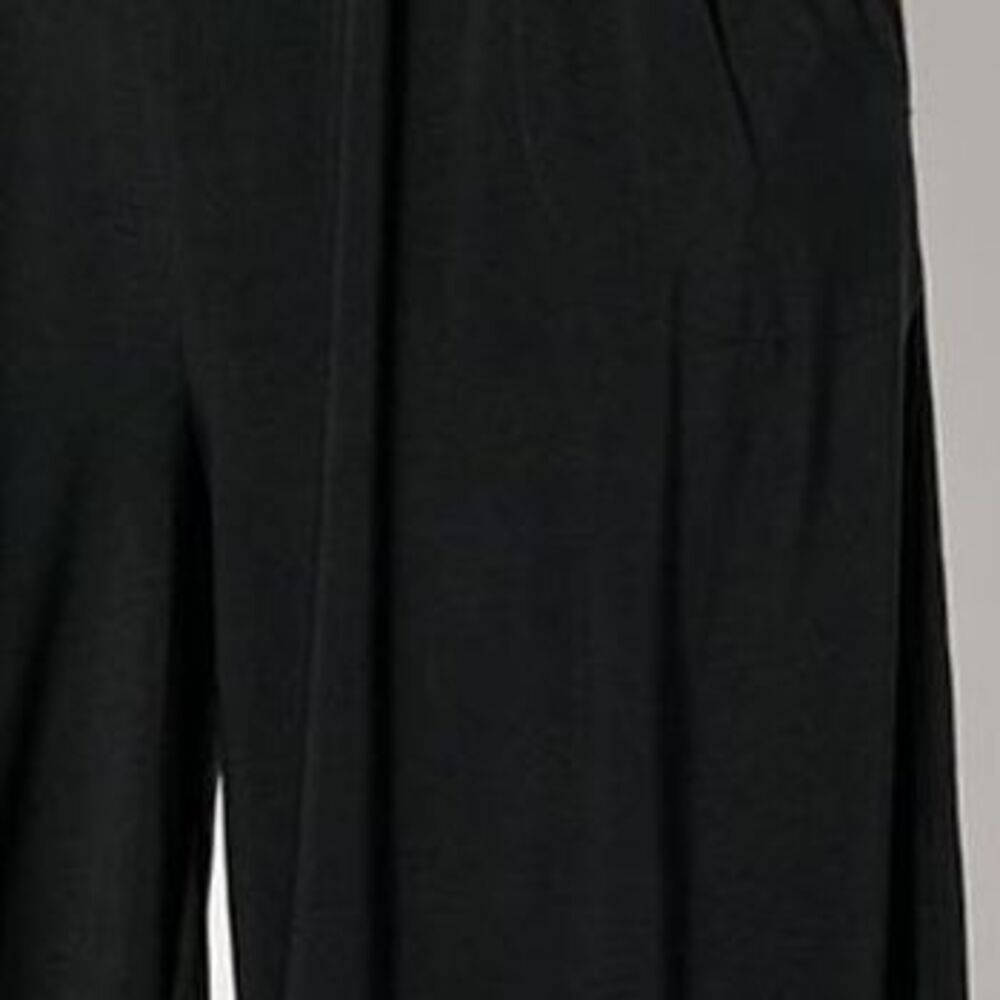 Women Control Women's Dress Sz L Como Jersey Wide-Leg Crop Black A647206 - Picture 2 of 4